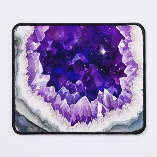 Item preview, Amethyst Crystal Geode Watercolor Art Print designed and sold by studio nomnou.