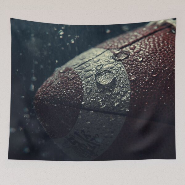 Item preview, Rain-Soaked American Football Close-Up designed and sold by VISTRAS.