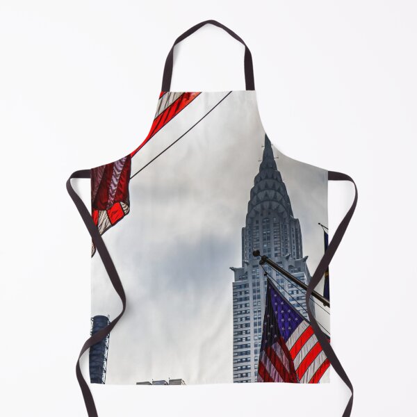 Item preview, American Flags and The Chrysler Building in Urban Landscape designed and sold by Paul Thompson Photography.