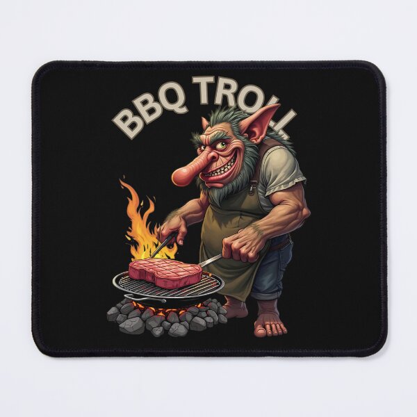Item preview, BBQ Troll Funny Grilling Design for Barbecue Lovers designed and sold by MTJ-Mushrooms.