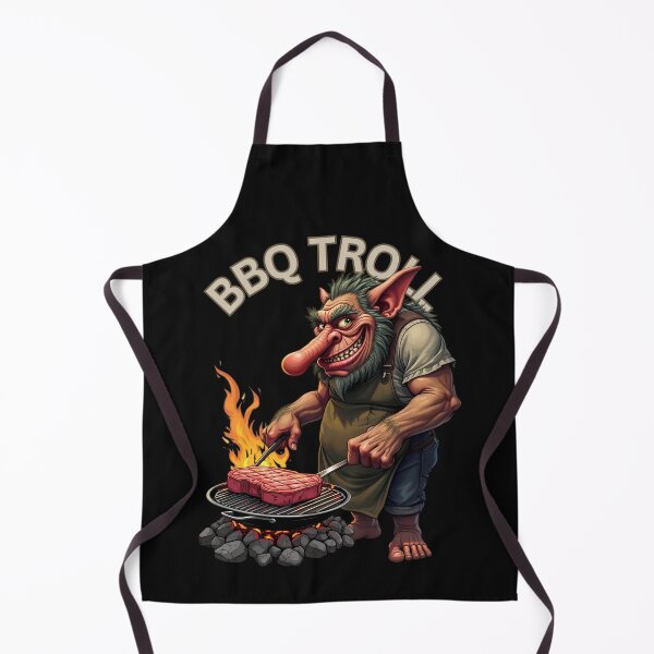 Item preview, BBQ Troll Funny Grilling Design for Barbecue Lovers designed and sold by MTJ-Mushrooms.