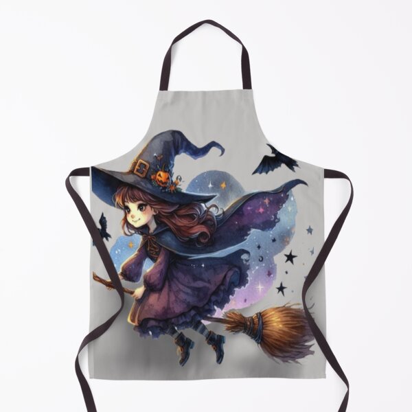 Item preview, Magical Halloween night: A witch flies on her broom through the starry sky designed and sold by FotoworldEdel.