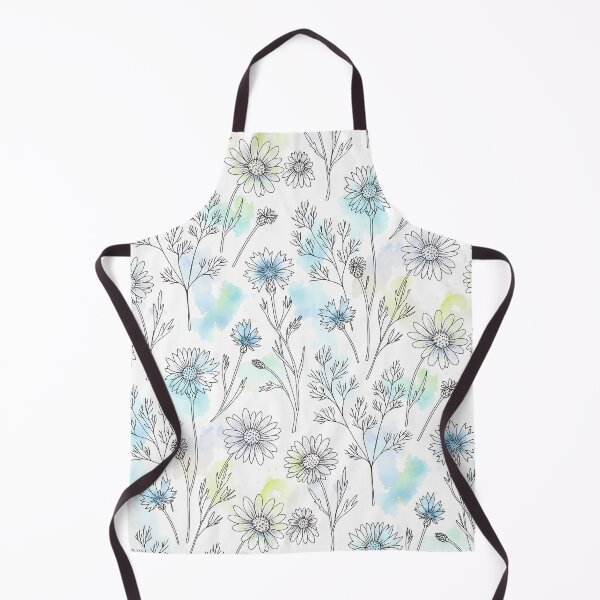 Item preview, Wildflower Line Art Seamless Pattern with Watercolor Wash designed and sold by RGShirtWorks.