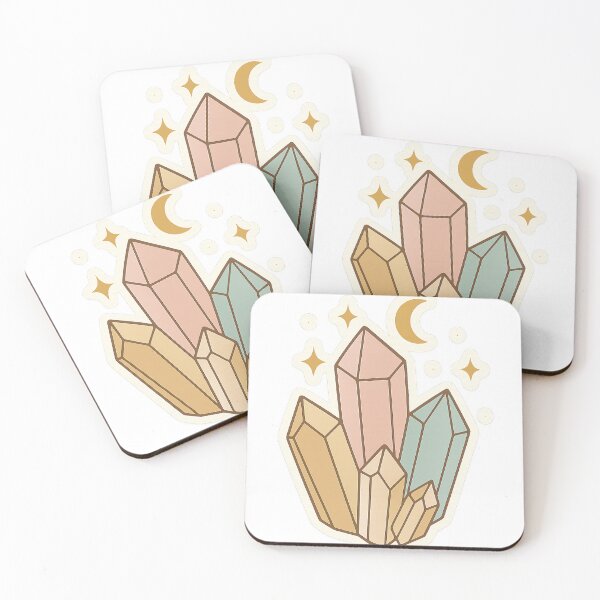 Item preview, Boho Crystal Cluster – Mystical Sticker designed and sold by SoftWavesStudio.