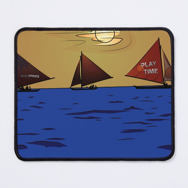 Item preview, Sunset Boat Beach Boracay Scenic View Vector Art designed and sold by jayson salvador.