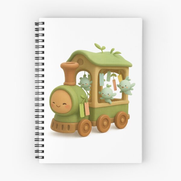 Item preview, Cute Wind Sprite Tanabata Train - Kawaii Japanese Cottagecore Art designed and sold by Moons Studio.