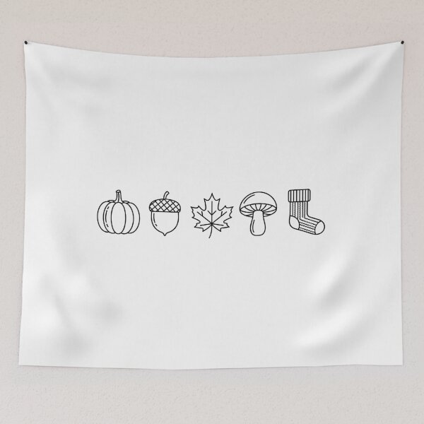 Item preview, Minimalist Autumn Icons T-Shirt - Cozy Fall Season Aesthetic Gift designed and sold by Pingi-shop.