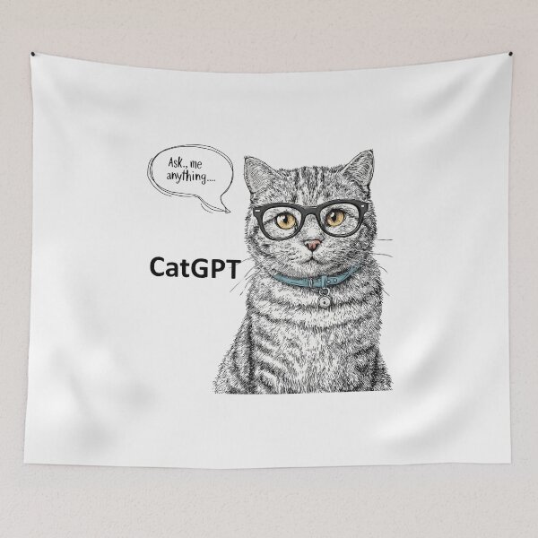 Item preview, CatGPT Ask Me Anything designed and sold by hamishby.