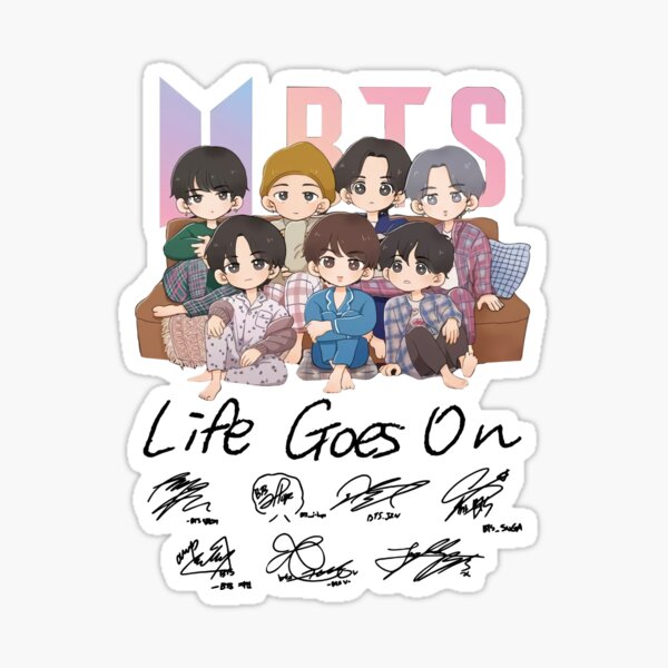 BTS-Life goes on signatures Sticker