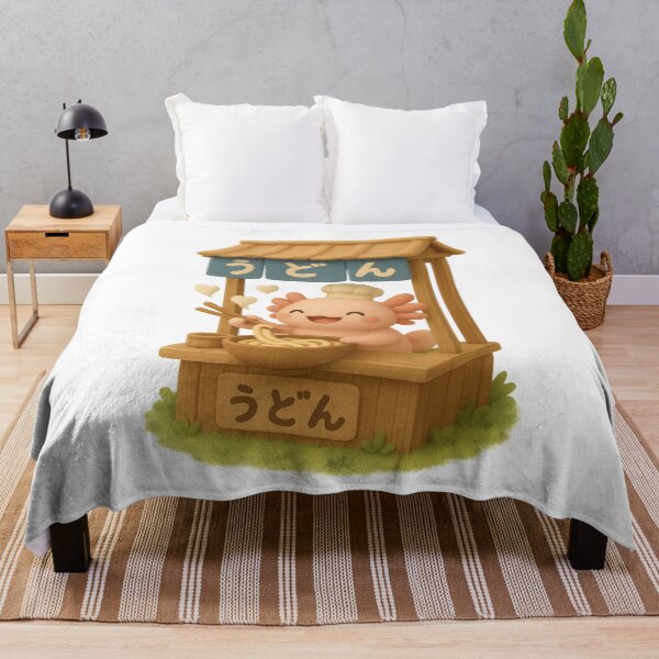 Item preview, Cute Axolotl Udon Shop Noodle Stand - Cute Japanese Cottagecore 3D Art designed and sold by Moons Studio.