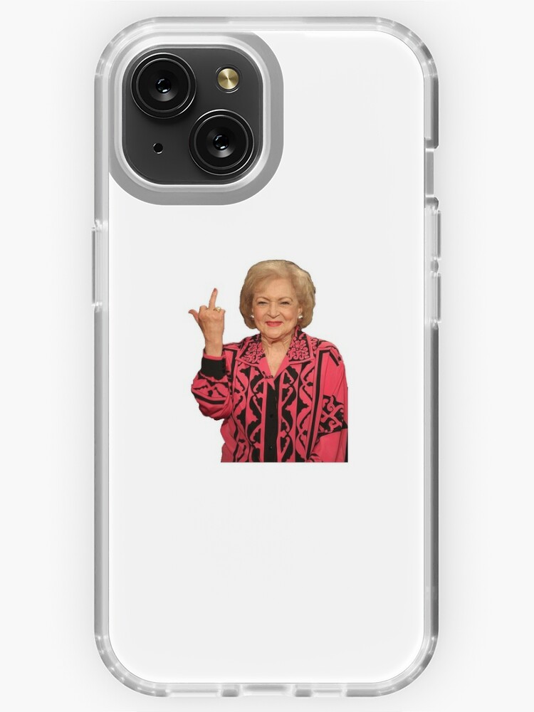 Betty White middle finger iPhone Case