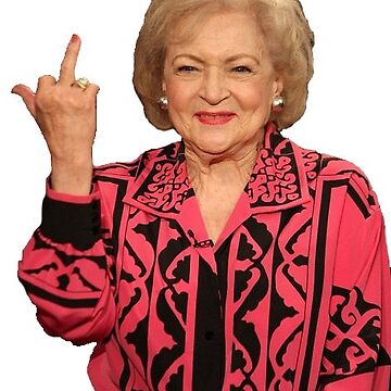 Artwork thumbnail, Betty White middle finger by sallygr4