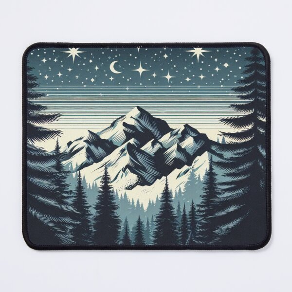Item preview, Pine forest and mountains: snowflakes in the winter landscape designed and sold by FotoworldEdel.