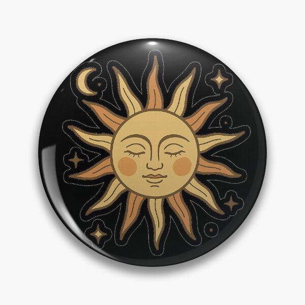 Item preview, Boho Sun with Face – Mystical Celestial Sticker designed and sold by SoftWavesStudio.