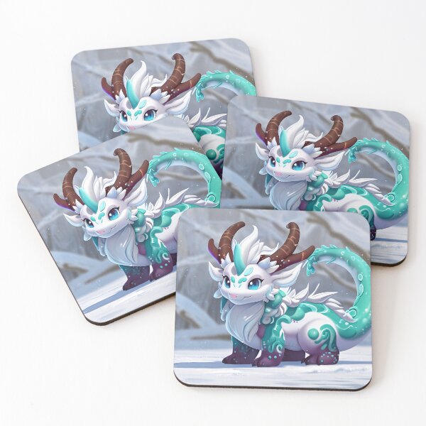 Item preview, Noodle Ice Dragon with Deer Horns - Fantasy Art designed and sold by athanasioungr.