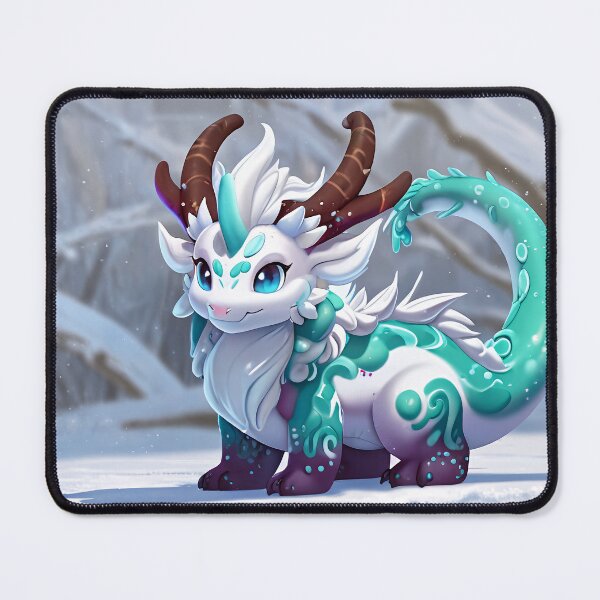 Item preview, Noodle Ice Dragon with Deer Horns - Fantasy Art designed and sold by athanasioungr.
