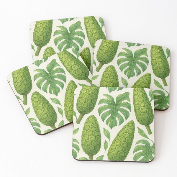 Item preview, Monstera deliciosa fruit Swiss cheese plant watercolor pattern designed and sold by cutsypatterns.