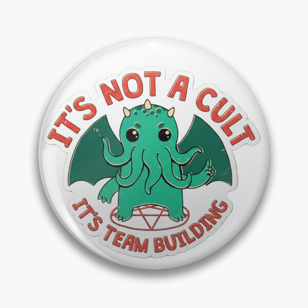 Item preview, Cthulhu Sticker - It's Not a Cult, It's Team Building - Funny Cthulhu Sticker designed and sold by JossDesign15.