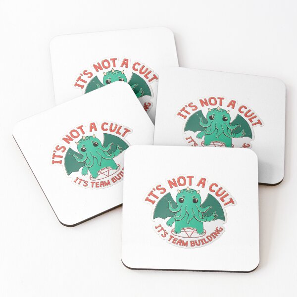 Item preview, Cthulhu Sticker - It's Not a Cult, It's Team Building - Funny Cthulhu Sticker designed and sold by JossDesign15.