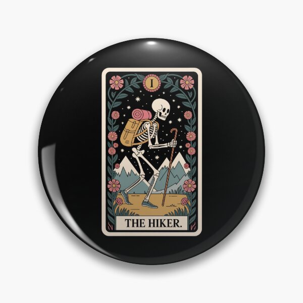 Item preview, The Hiker Skeleton Hiking Tarot Card Design designed and sold by Blok45.