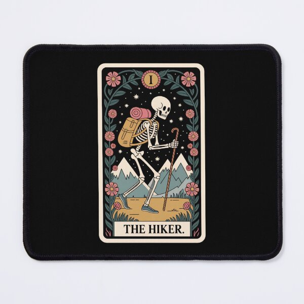 Item preview, The Hiker Skeleton Hiking Tarot Card Design designed and sold by Blok45.
