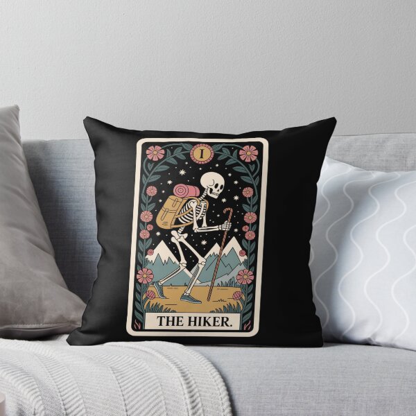 Item preview, The Hiker Skeleton Hiking Tarot Card Design designed and sold by Blok45.