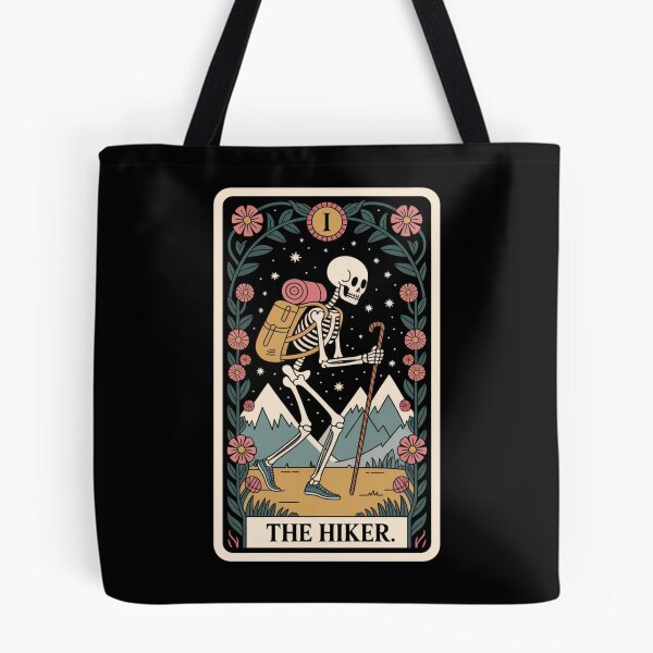 Item preview, The Hiker Skeleton Hiking Tarot Card Design designed and sold by Blok45.