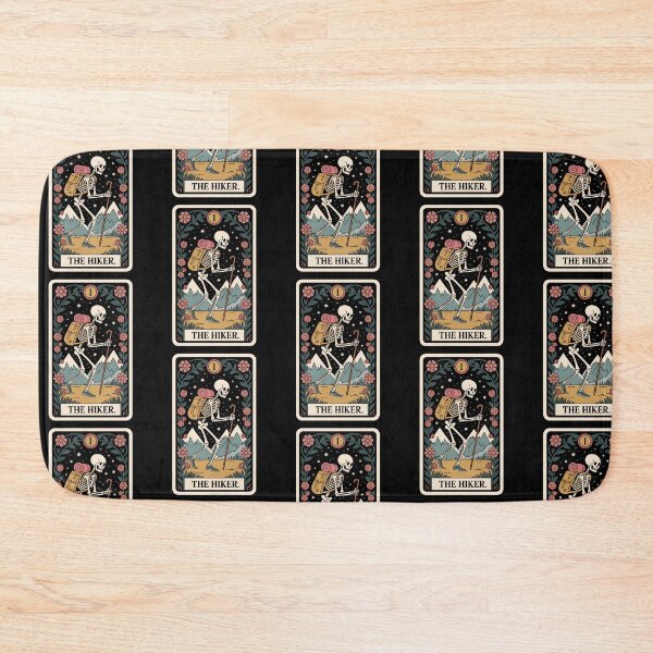 Item preview, The Hiker Skeleton Hiking Tarot Card Design designed and sold by Blok45.