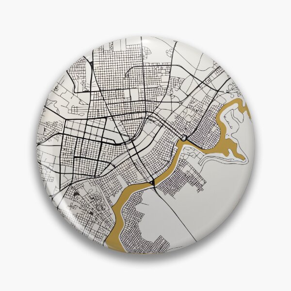 Item preview, Minimalist Baltimore Street Map – Black & White City Art with Gold Accents designed and sold by VividOrganica.