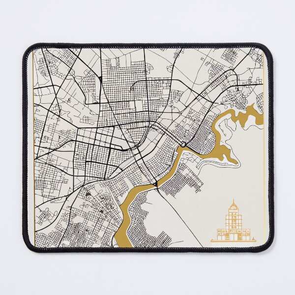 Item preview, Minimalist Baltimore Street Map – Black & White City Art with Gold Accents designed and sold by VividOrganica.