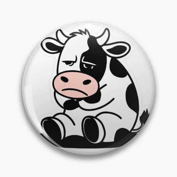 Item preview, Sleepy Cow Sticker - At Night I Can't Sleep, In The Morning I Can't Wake Up - Funny Insomnia Sticker designed and sold by JossDesign15.
