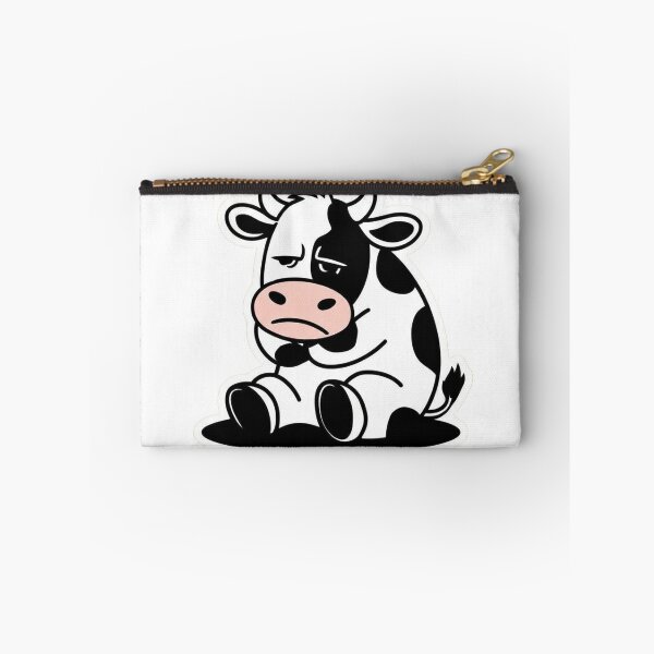 Item preview, Sleepy Cow Sticker - At Night I Can't Sleep, In The Morning I Can't Wake Up - Funny Insomnia Sticker designed and sold by JossDesign15.