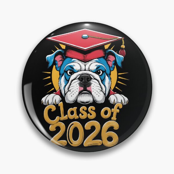 Item preview, "Class of 2026" Grumpy Bulldog Graduate - Pet Humor Design designed and sold by DarylWelsh2024.