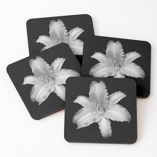 Item preview, Close up photo of a Day Lily Flower in Black and White designed and sold by CEastwoodPhotos.