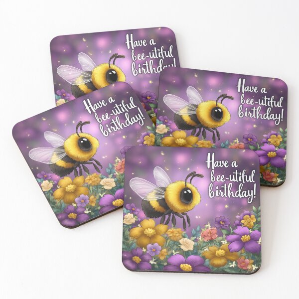 Item preview, Have a bee-utiful birthday, Biene, Geburtstag designed and sold by ARTelierDigital.