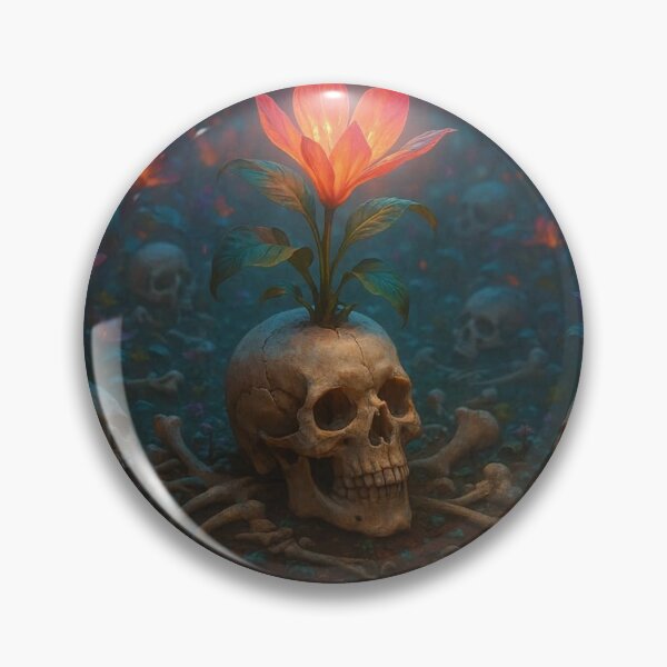 Item preview, Botanical Skull – Floral Fantasy Skull Illustration – Dark Nature Art Print T-Shirt, Stickers etc. designed and sold by EpiphanyArt28.