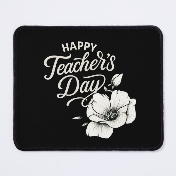 Item preview, Happy Teacher’s Day – Elegant White Script with Coffee Cup Illustration designed and sold by Design_Your_Day.