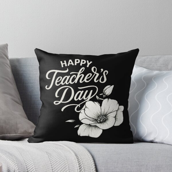 Item preview, Happy Teacher’s Day – Elegant White Script with Coffee Cup Illustration designed and sold by Design_Your_Day.