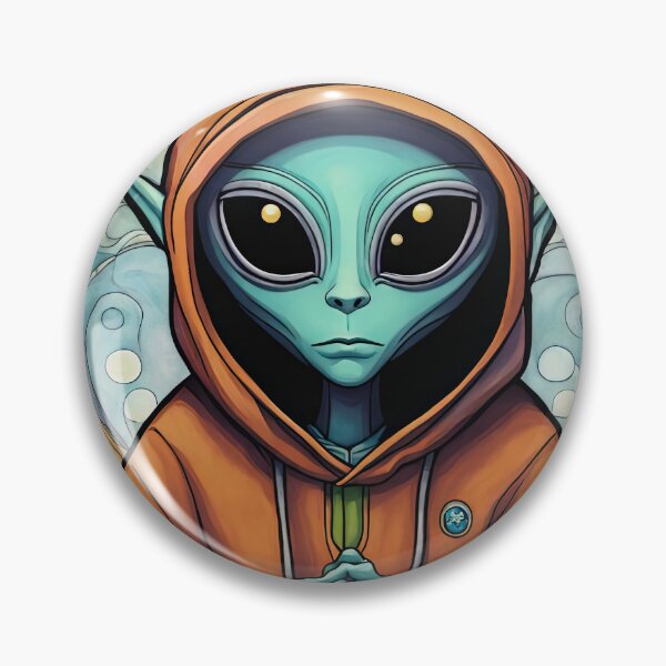 Item preview, Alien wearing a hoodie sitting in the lotus position meditating designed and sold by Colin Bentham.