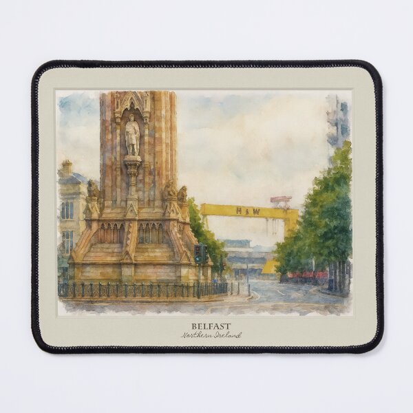 Item preview, My watercolor with a view Belfast, Northern Ireland designed and sold by miro-bob-design.