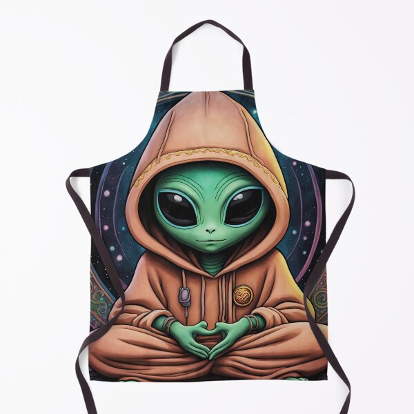 Item preview, Alien wearing a hoodie sitting in the lotus position meditating designed and sold by Colin Bentham.