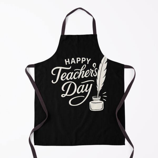 Item preview, Happy Teacher’s Day – Elegant White Script with An Inkwell Illustration designed and sold by Design_Your_Day.