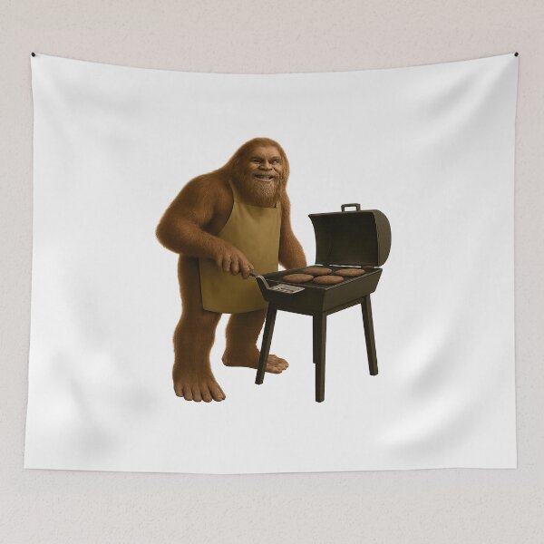 Item preview, Bigfoot manning the grill designed and sold by OsscaShop.