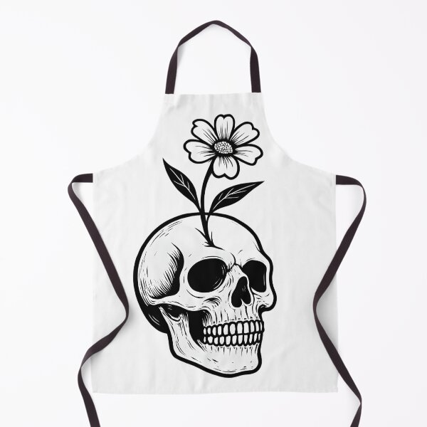 Item preview, Skull and Flower Symbolic Print designed and sold by Margarita Fessenko.