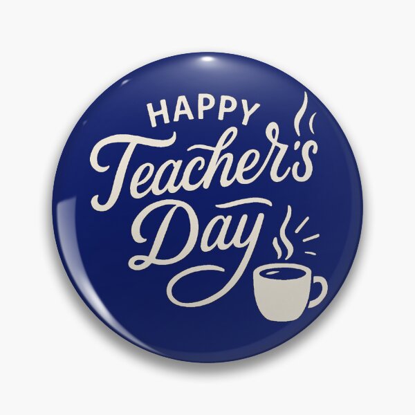 Item preview, Copy of Happy Teacher’s Day – Elegant White Script with Coffee Cup Illustration designed and sold by Design_Your_Day.