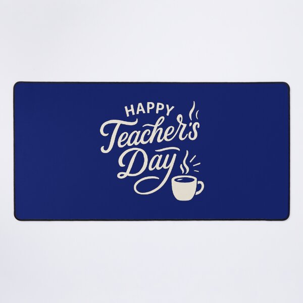 Item preview, Copy of Happy Teacher’s Day – Elegant White Script with Coffee Cup Illustration designed and sold by Design_Your_Day.