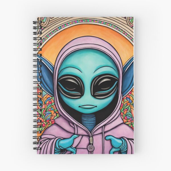 Item preview, Alien wearing a hoodie sitting in the lotus position meditating designed and sold by Colin Bentham.