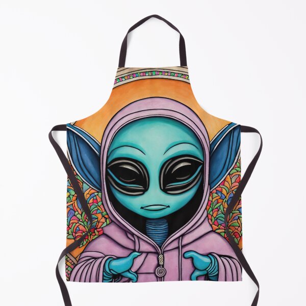 Item preview, Alien wearing a hoodie sitting in the lotus position meditating designed and sold by Colin Bentham.