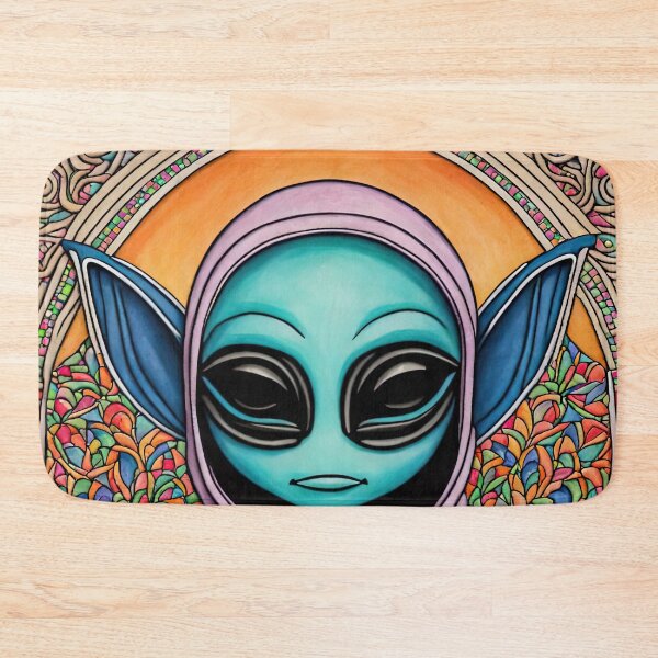 Item preview, Alien wearing a hoodie sitting in the lotus position meditating designed and sold by Colin Bentham.