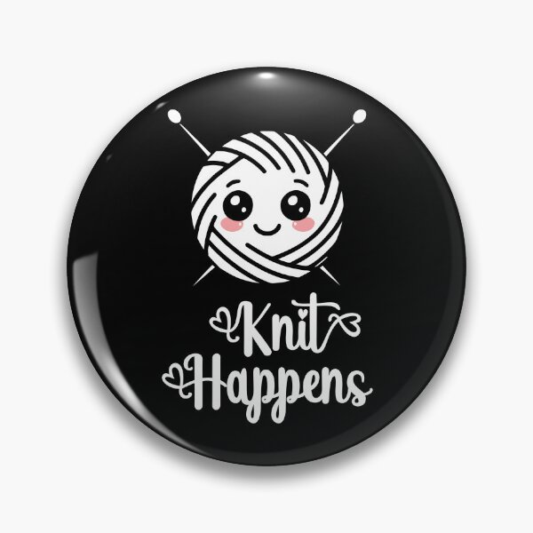 Item preview, Knit Happens – Cute Yarn Ball and Needles Design designed and sold by TeeVinci.